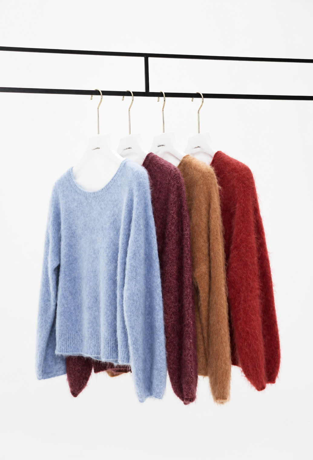 Rolled-Edge Crewneck Pullover